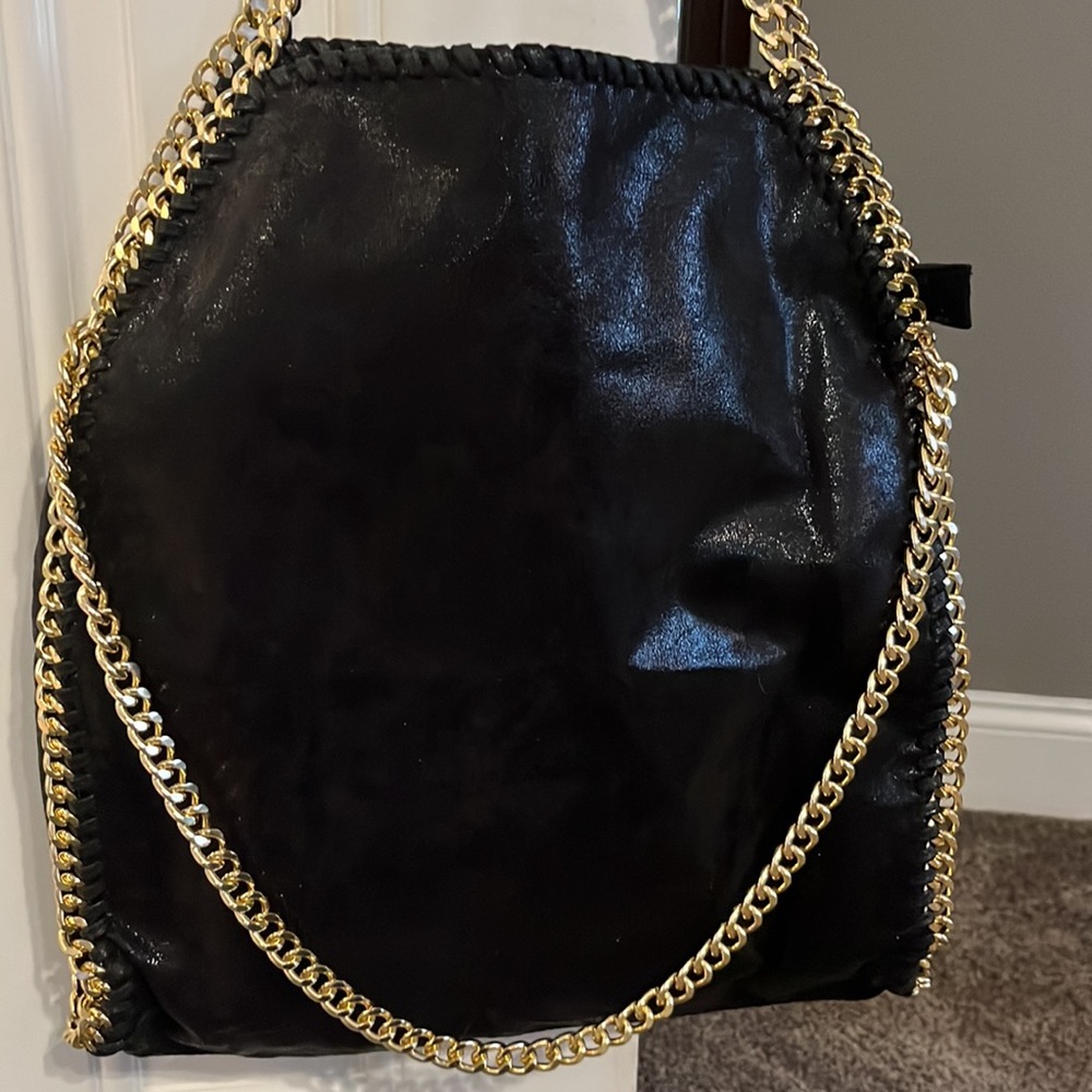 Black shimmer, chain purse/handbag